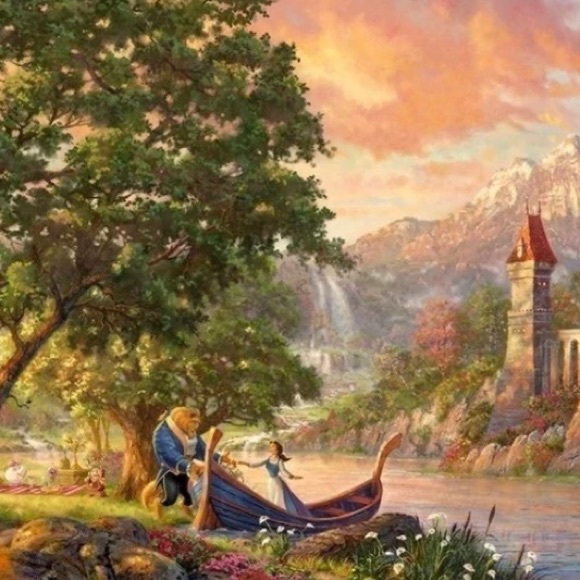 NEW RARE Thomas Kinkade Beauty and Beast II Puzzle - Picture 5 of 6